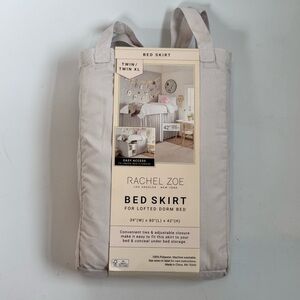 NEW Rachel Zoe Gray Bed Skirt for Lofted Dorm Bed